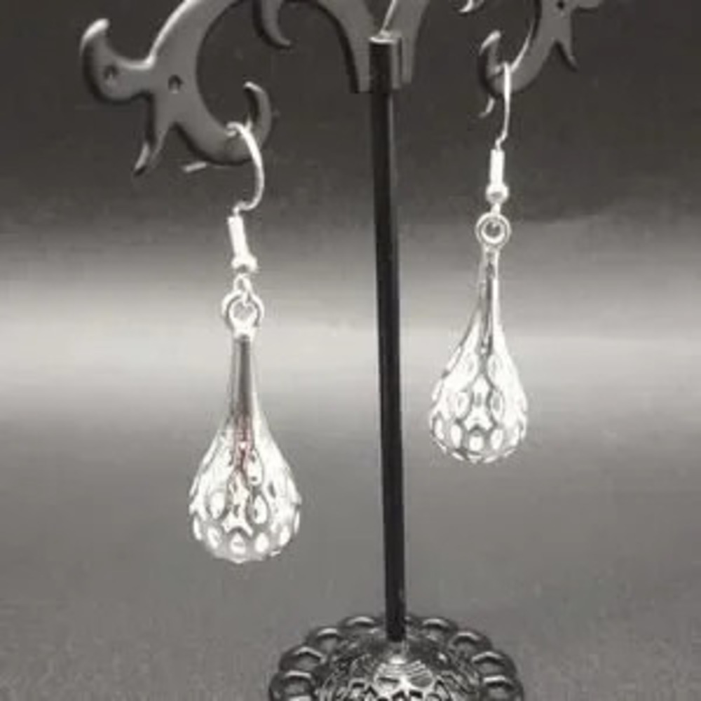 925 Silver Teardrop Earrings Boho Hippie Fashion Vintage Anniversary Birthday